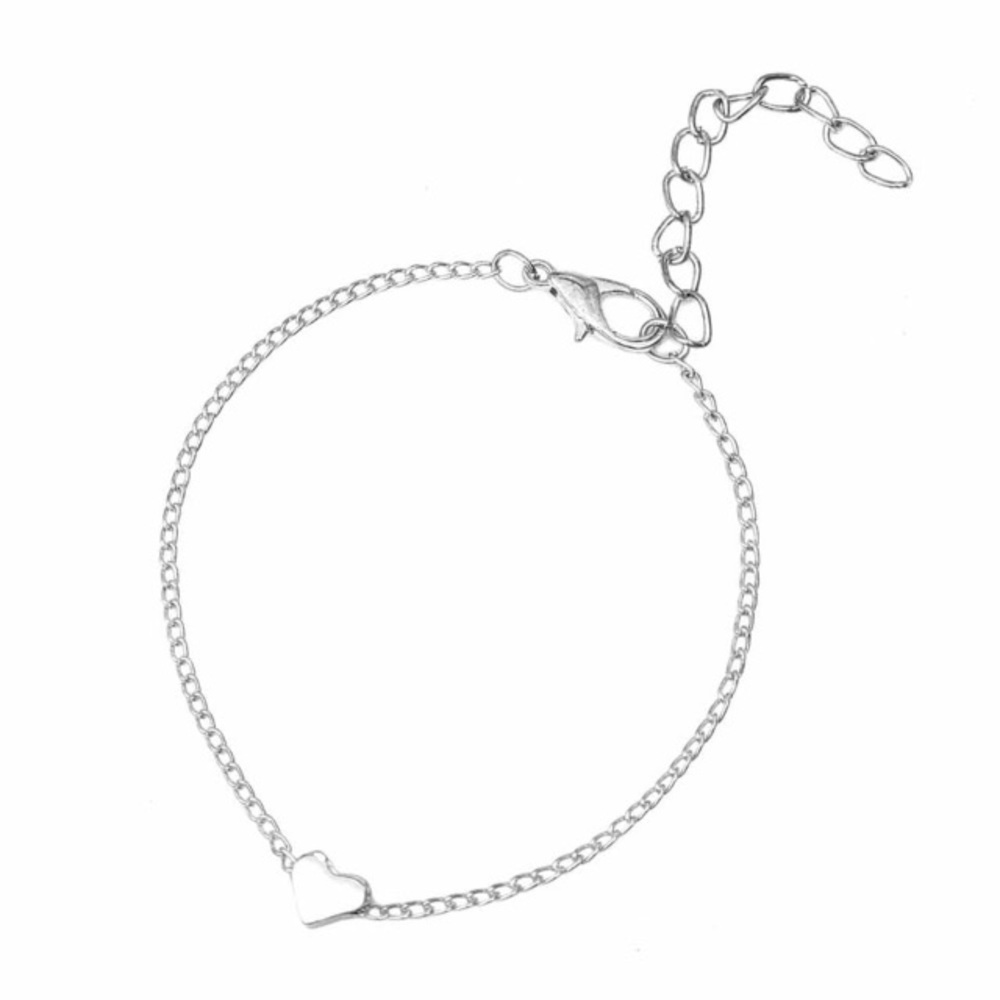 NEW!💙💎HEART💗BRACELET💎💙SILVERY! ADORABLE💗LOVE - Picture 1 of 8